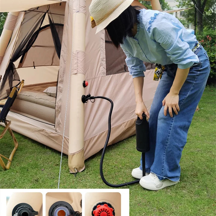 Inflatable camping tent