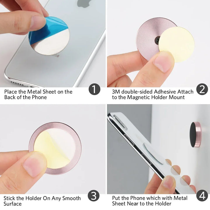 Universal magnetic holder for cell phones