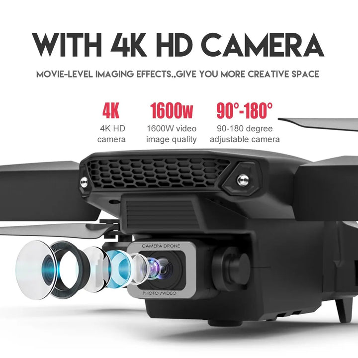 Drone 4k 1080P wide angle HD câmera foldable