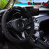 Leather car steering wheel cover